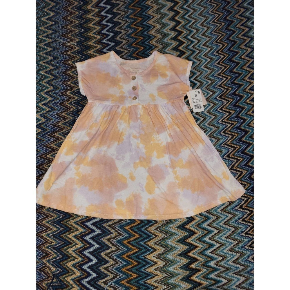 NWT Orange Tie-dye dress 5T